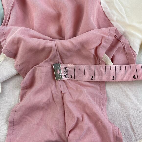 NWT Main Strip Cream/White/Mint/Rose Colorblock Tie Waist Romper Size Small - Picture 13 of 14